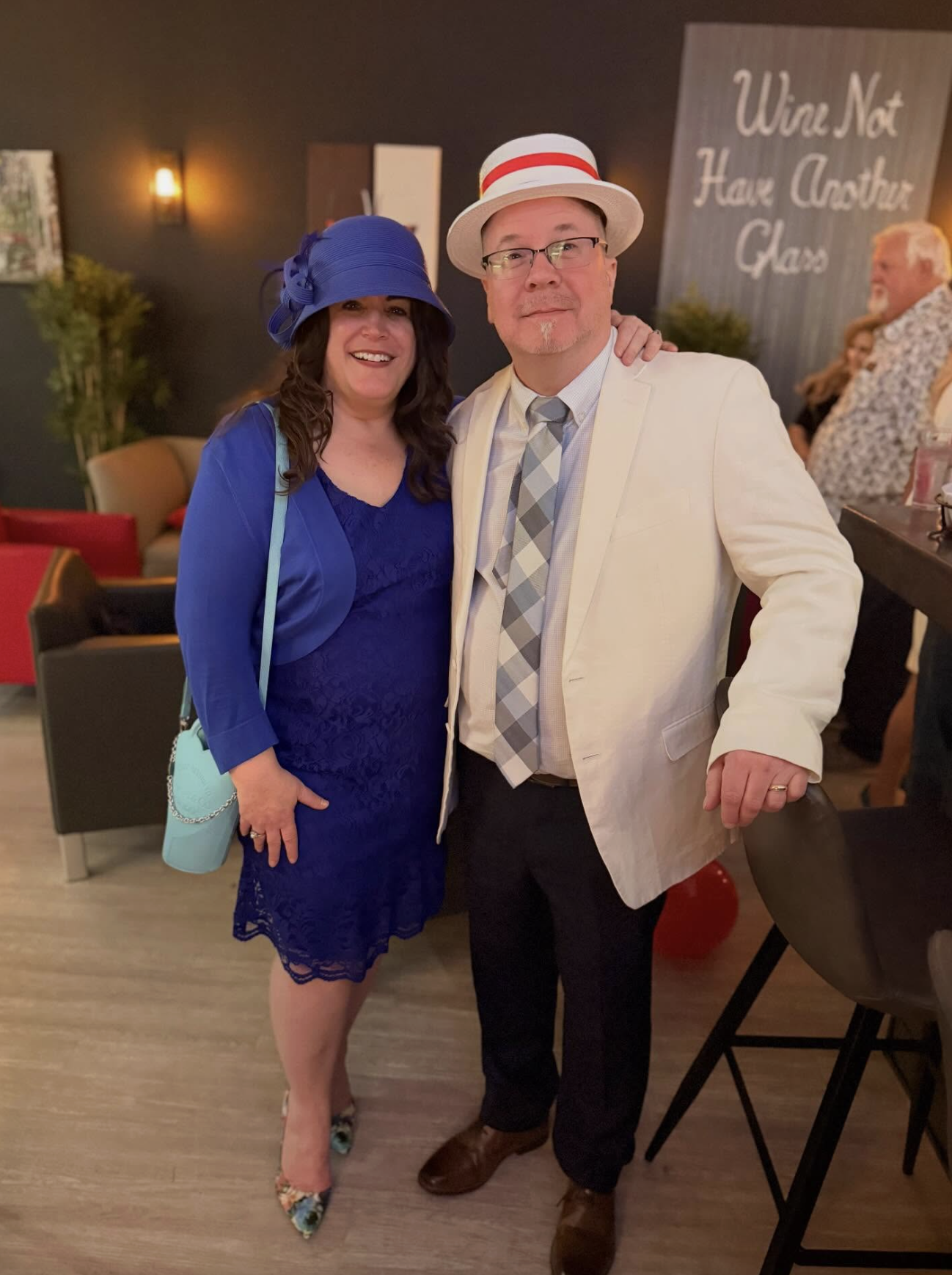 Guests showing off their derby hats