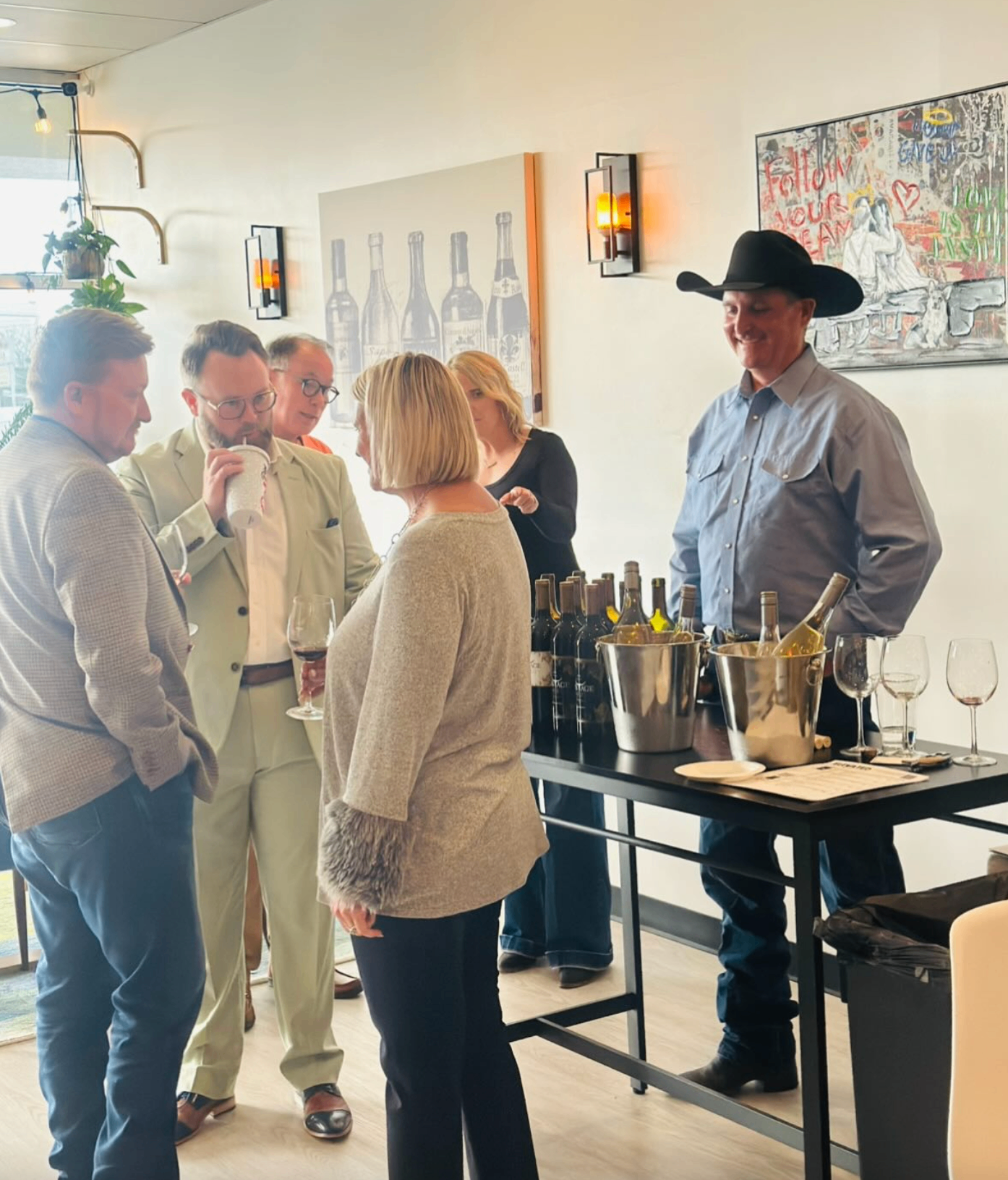 Wine tasting with friends